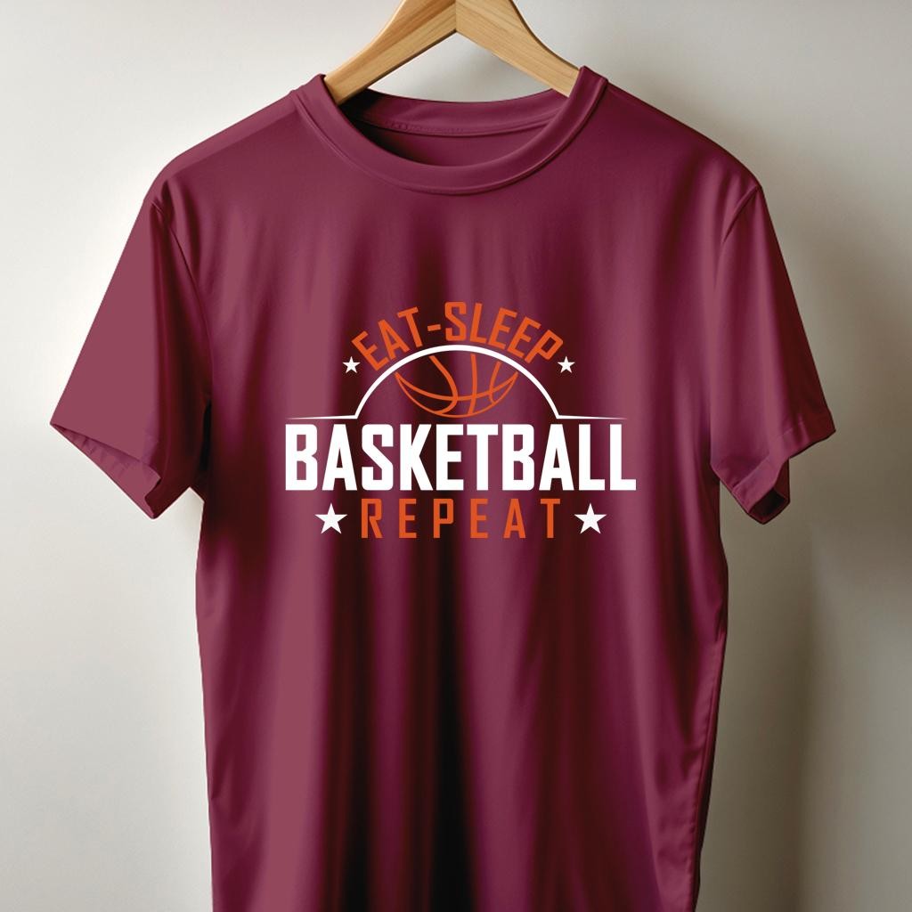 Camiseta Muška majica sa štampanim printom Cam 4009, Bordo