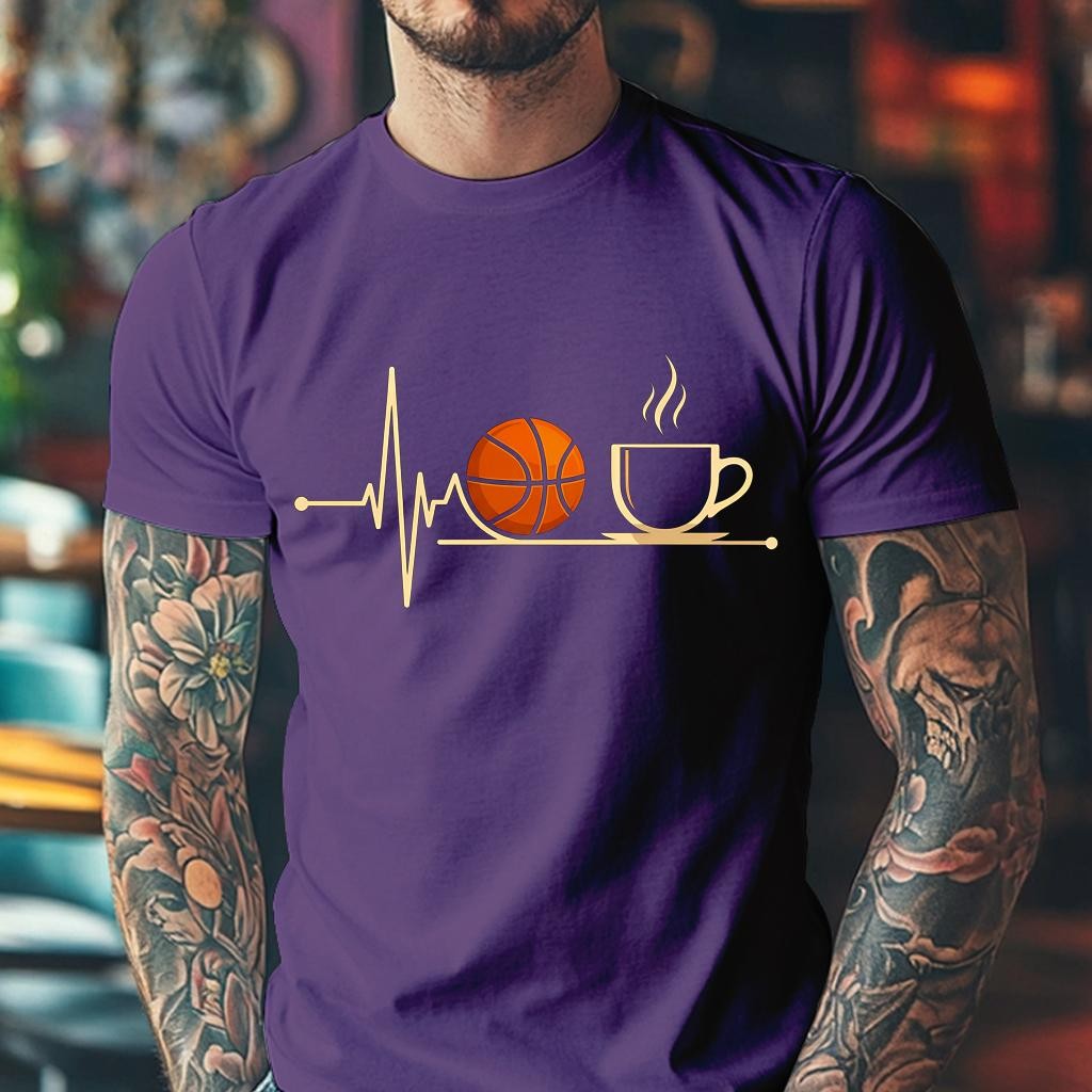 Camiseta Muška majica sa štampanim printom Cam 4010, Patlidžan