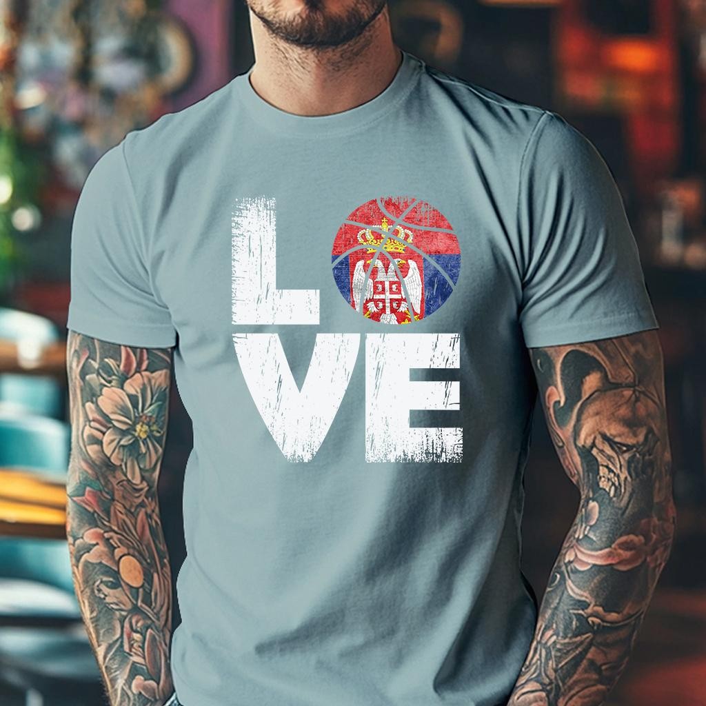 Camiseta Muška majica sa štampanim printom Cam 998, Svetloplava