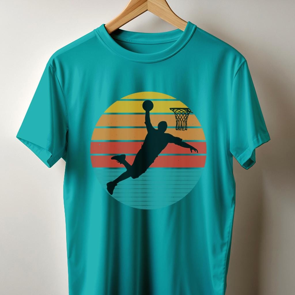 Camiseta Muška majica sa štampanim printom Cam 4007, Tirkizna