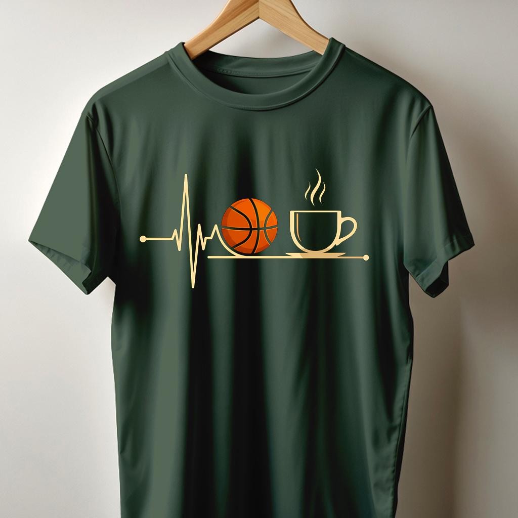 Camiseta Muška majica sa štampanim printom Cam 4010, Zimzelena