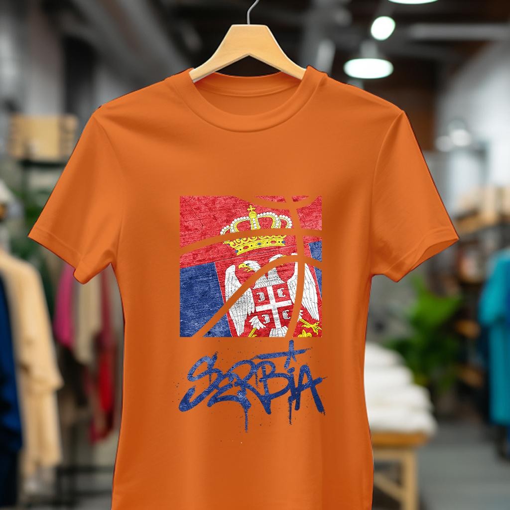 Camiseta Ženska majica sa štampanim printom Cam 995, Narandžasta
