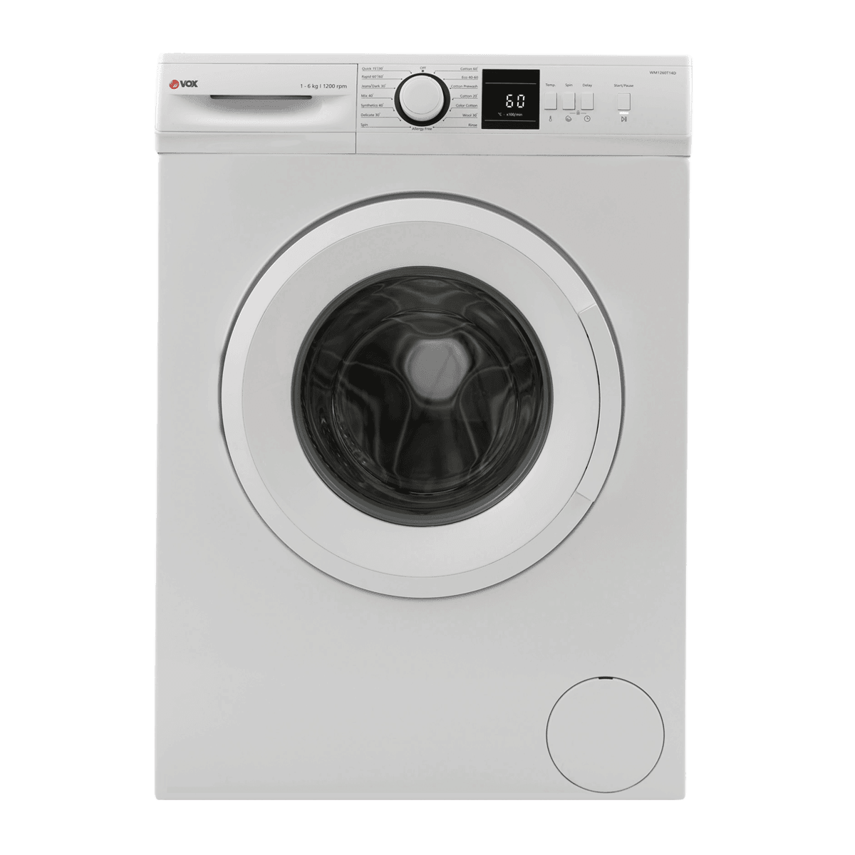 VOX WM1260-T14D Mašina za pranje veša, 6kg, 1200 obr/min, Bela