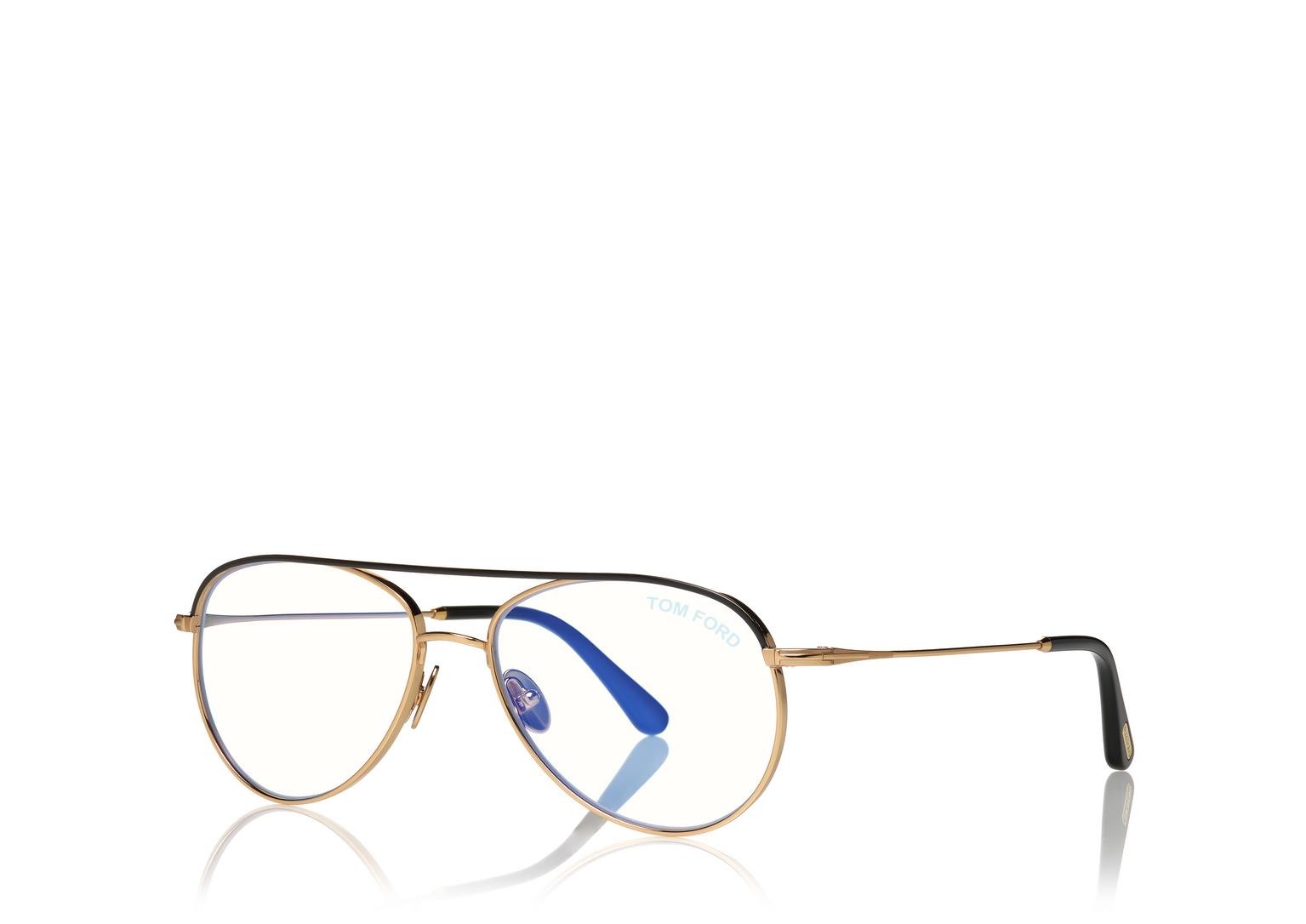 TOM FORD Okvir za naočare Blue Block 0FT5893-B 6955, Ženski, Zlatne boje