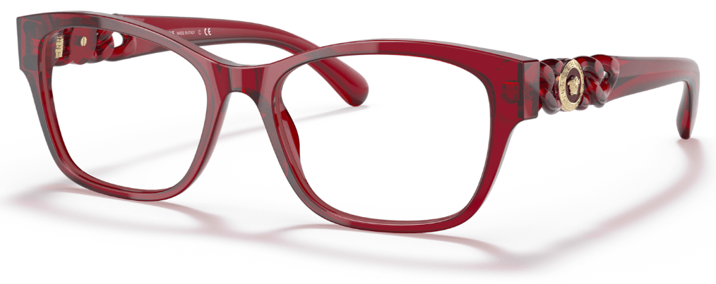 VERSACE Okvir za naočare 0VE3306 388 54, Ženski, Crveni