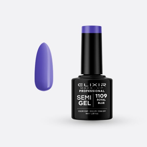 Elixir Gel lak Semi 1109, Royal Blue, 8ml