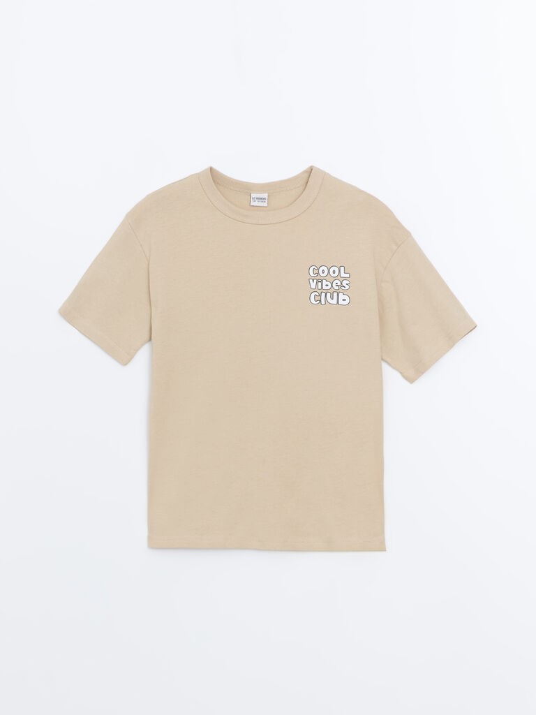 LC Waikiki Majica za dečake kratkih rukava S5BD94Z4-FJC, Bež