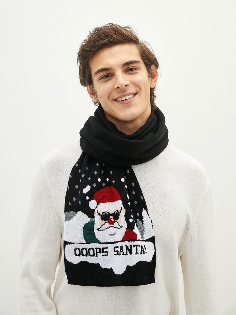 LC Waikiki Muški šal W1CN82Z8-HUC, Crni