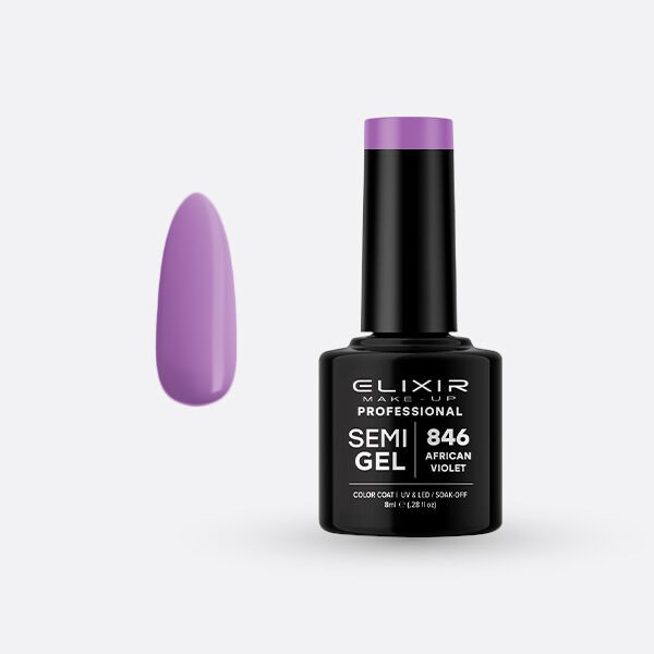 Elixir Gel lak Semi 846, African Violet, 8ml