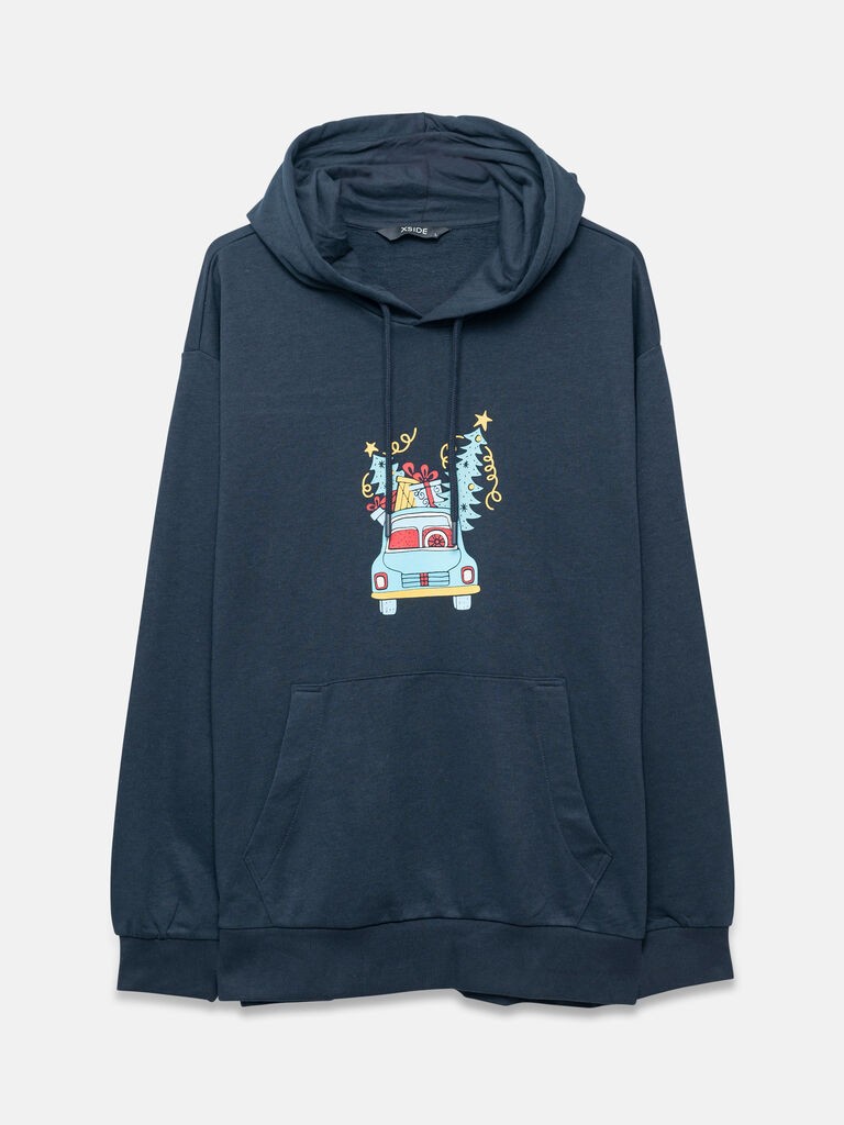 LC Waikiki Muški duks sa kapuljačom W4DT32Z8-RFD, Teget