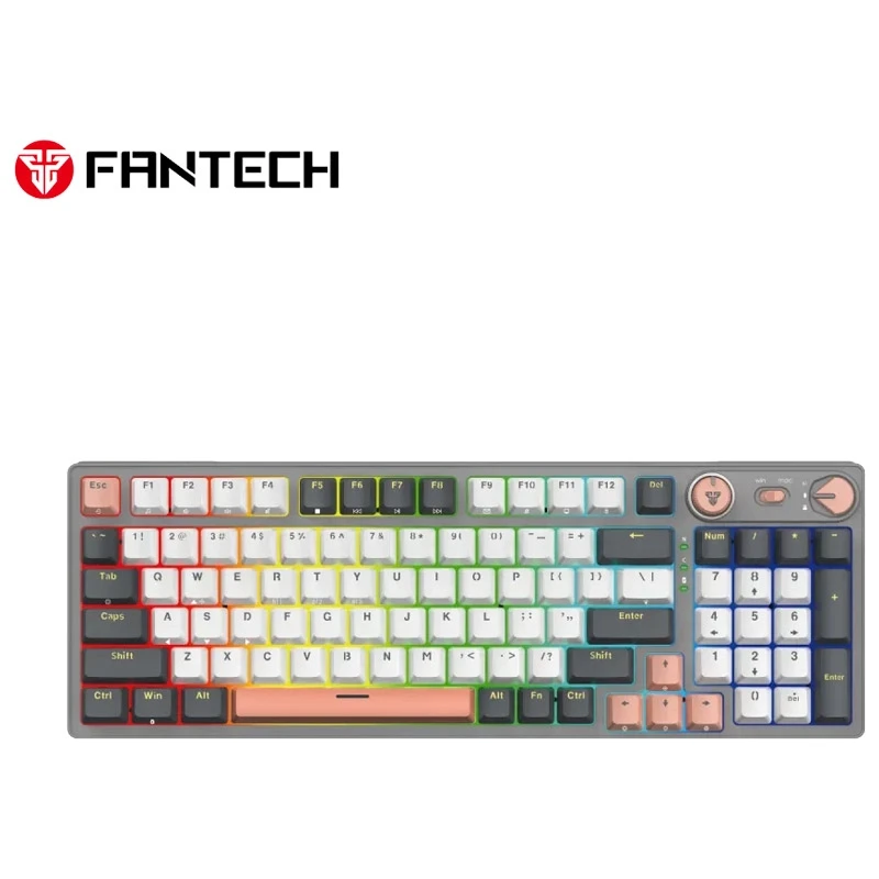 Fantech, Gaming tastatura MK914, Mehanička, RGB, Atom PRO96, Wireless Saturn, Plavi switch