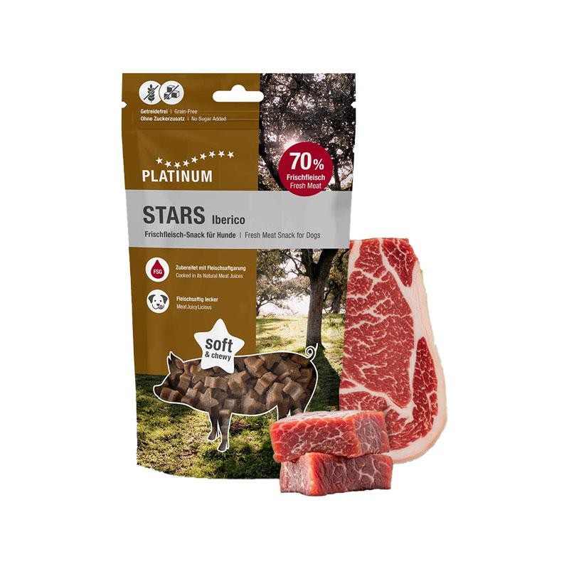 Platinum Poslastice za pse Stars, Iberico, 185g
