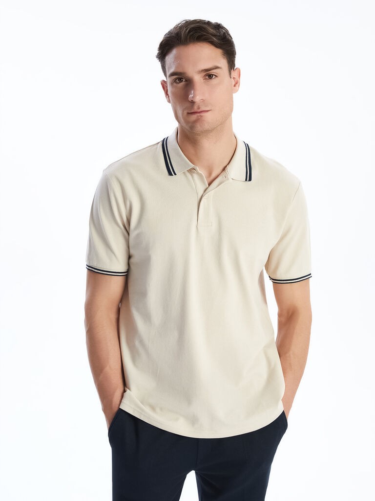 LC Waikiki Muška majica S5BL66Z8-QSC, Kratki rukavi, Bež