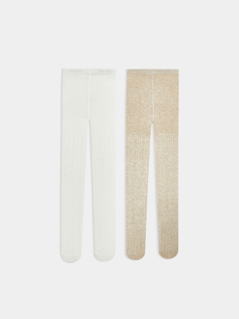 LC Waikiki Hulahopke za devojčice S51835Z1-D2Y, 2 para, Bež-bele