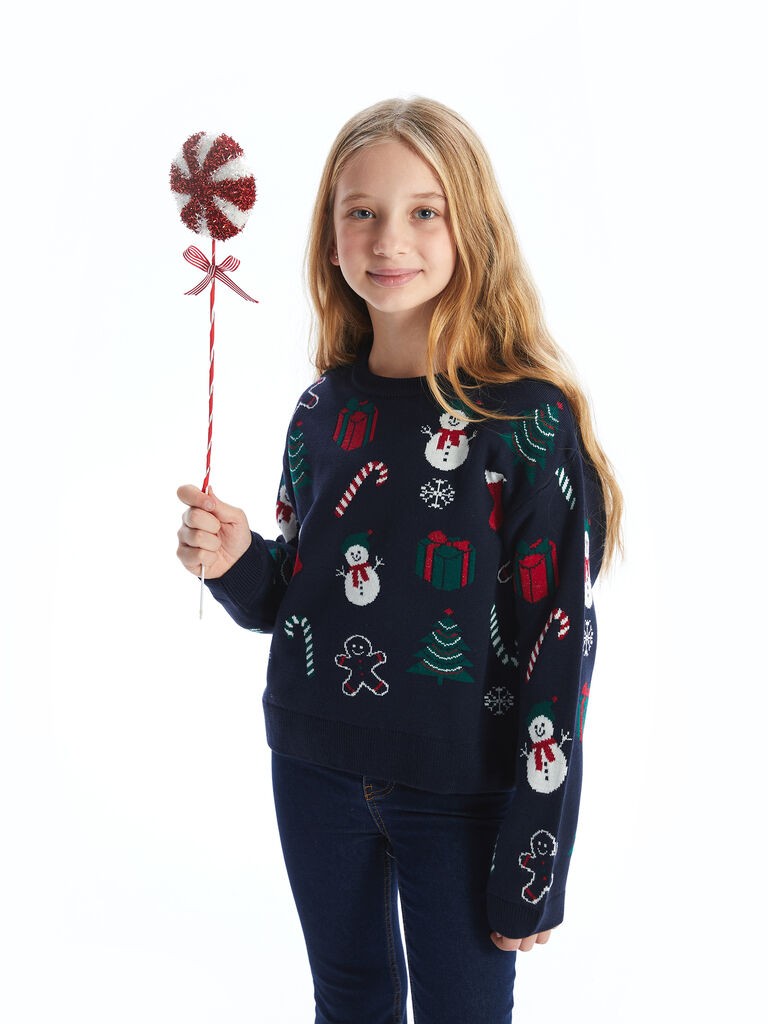 LC Waikiki Džemper za devojčice W4FO74Z4-MLC, Teget