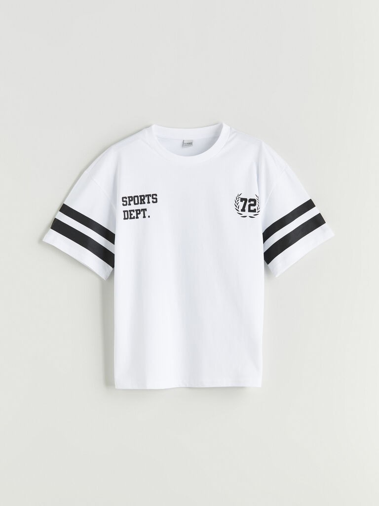 LC Waikiki Majica za dečake kratkih rukava S5QD64Z4-Q6K, Bela