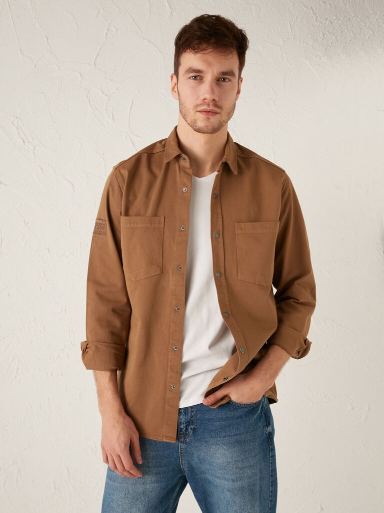 LC Waikiki Muška košulja S10981Z8-H0A, Braon