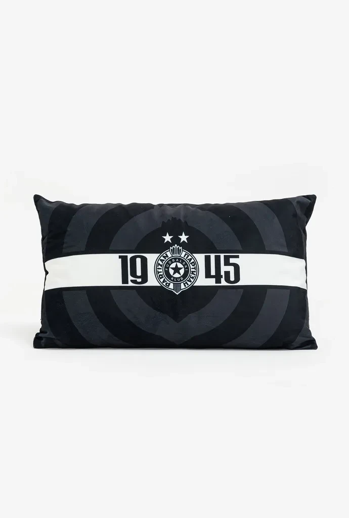 Stefan Ukrasni jastuk Partizan, 30x50cm, Crno-beli