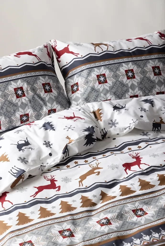 Stefan Komplet posteljina NG25, 200x200cm, 3 dela, Šarena