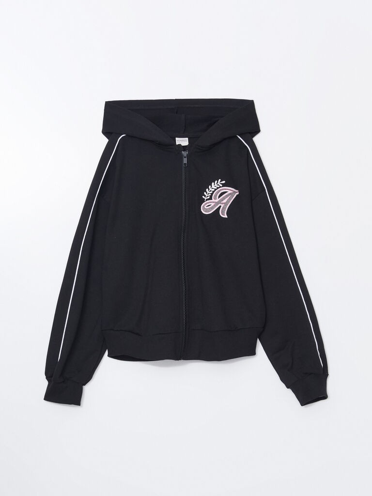 LC Waikiki Dukserica za devojčice S55564Z4-CVL, Crna