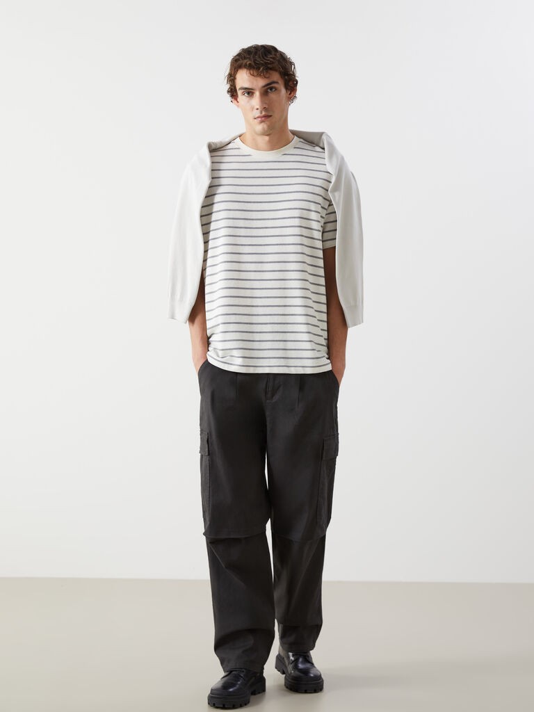 LC Waikiki Muške pantalone S53185Z8-SED, Kargo, Tamnosive