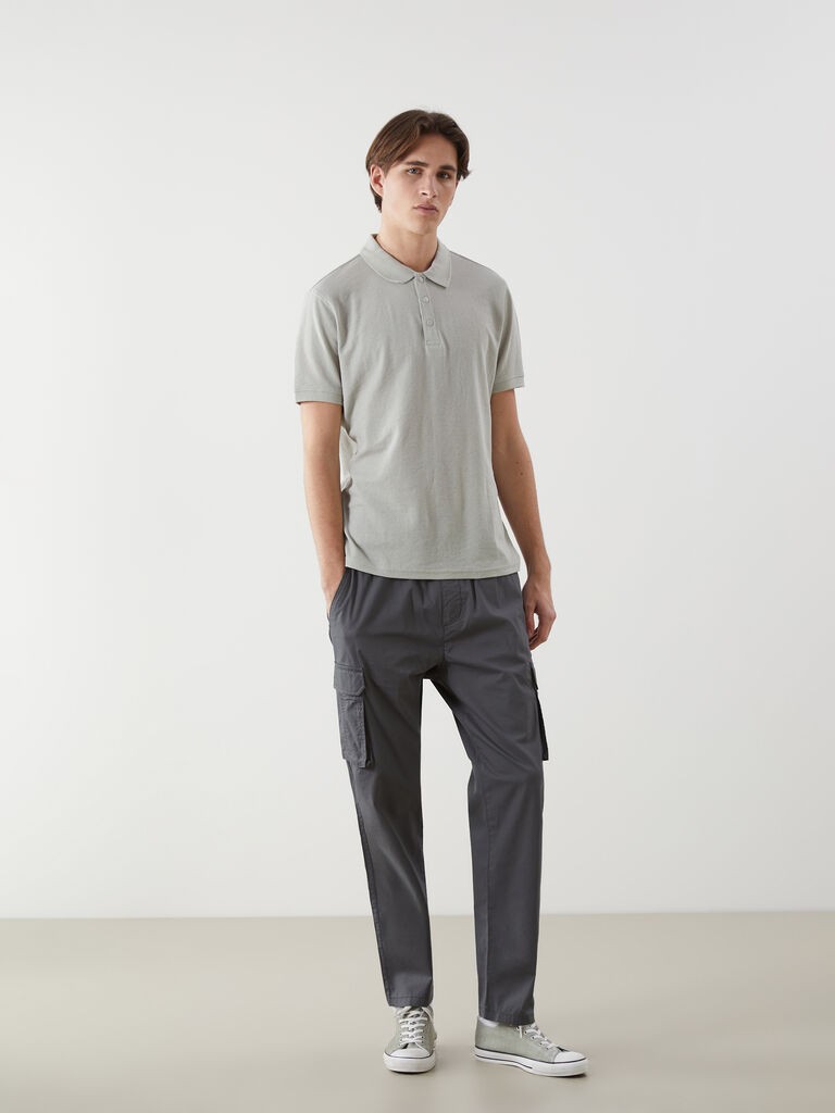 LC Waikiki Muške pantalone S5HF69Z8-SUR, Kargo, Tamnosive