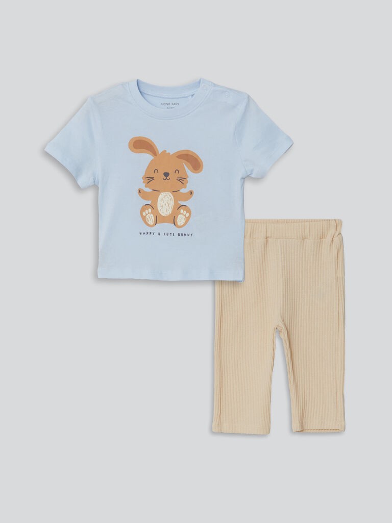 LC Waikiki Komplet za dečake S55652Z1-YMQ, Kratki rukavi, Plavi