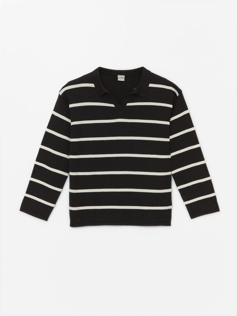 LC Waikiki Džemper za devojčice W4BH88Z4-LFC, Crno-beli