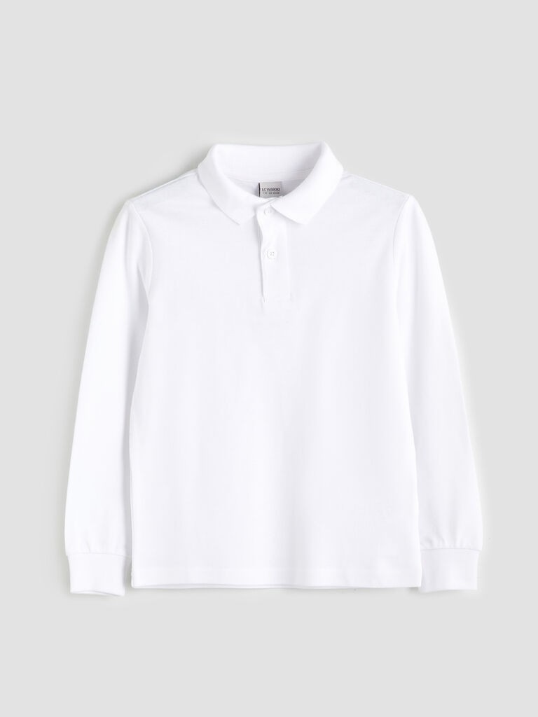 LC Waikiki Majica za dečake dugih rukava S52549Z4-Q6K, Bela