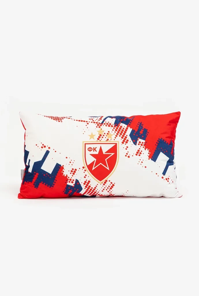 Stefan Ukrasni jastuk Crvena Zvezda, 30x50cm, Crveno-beli