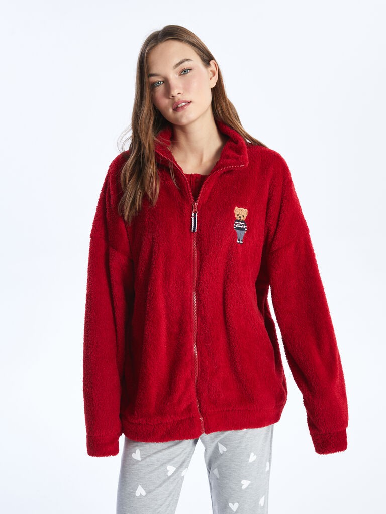 LC Waikiki Ženski duks sa rajsferšlusom W3EE74Z8-HKD, Crveni