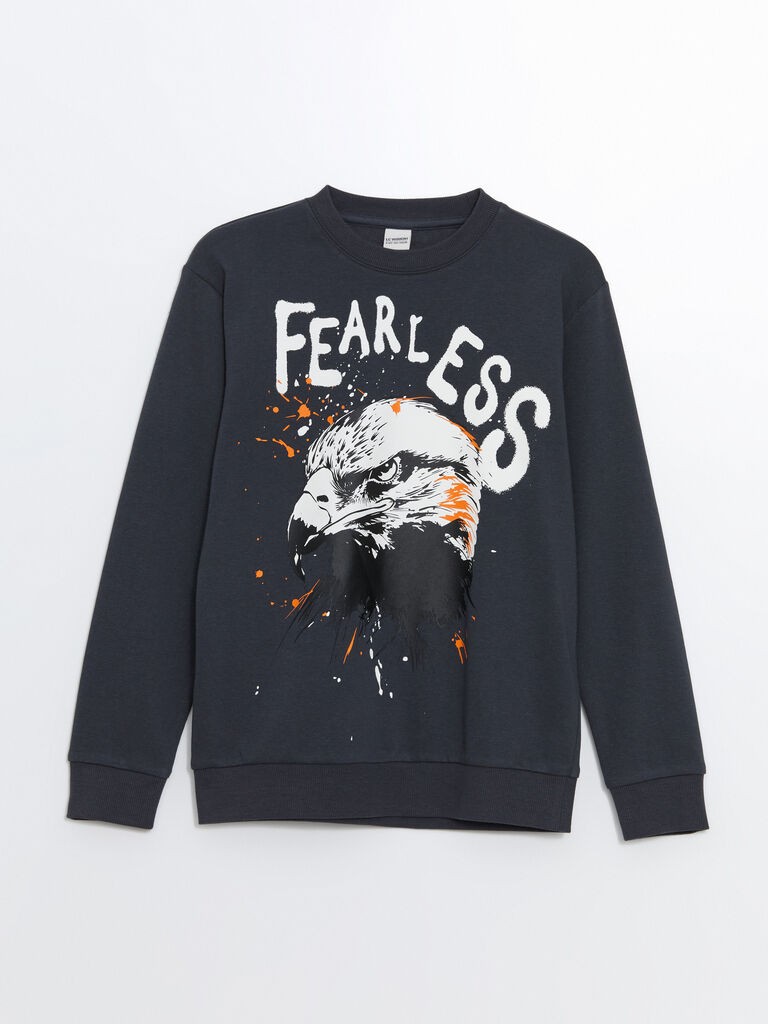 LC Waikiki Duks za dečake S51962Z4-VFB, Okrugli izrez, Antracit