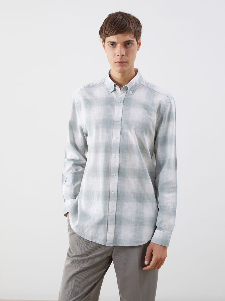 LC Waikiki Muška košulja S5NB15Z8-LM8, Belo-siva