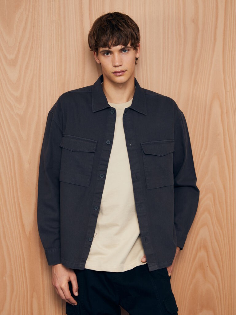 LC Waikiki Muška košulja S51841Z8-SEH, Antracit