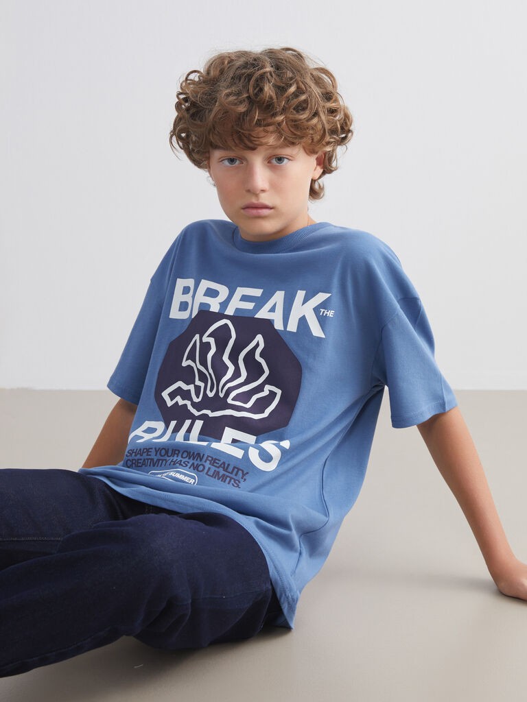 LC Waikiki Majica za dečake kratkih rukava S5Q195Z4-KZZ, Plava