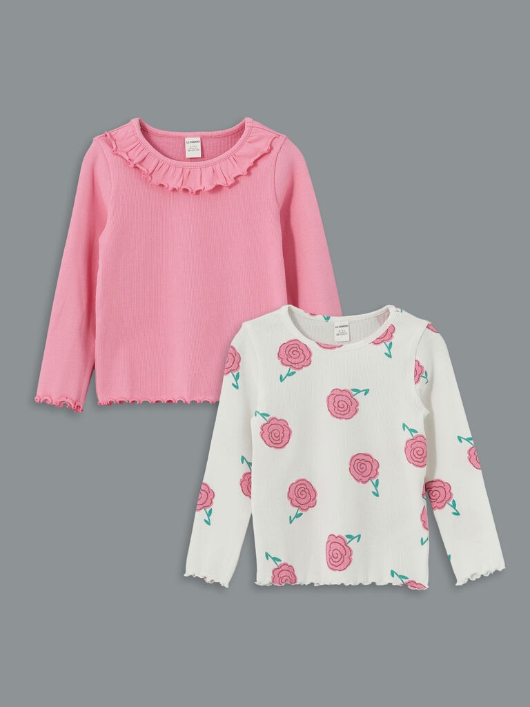 LC Waikiki Majica za devojčice, S5ED95Z1-LRA, Bež-roze