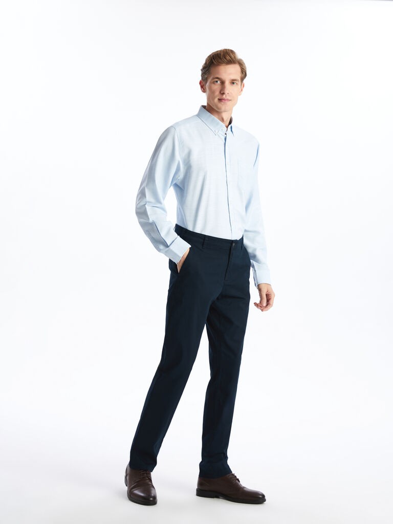 LC Waikiki Muške pantalone S50564Z8-KN7, Chino, Teget