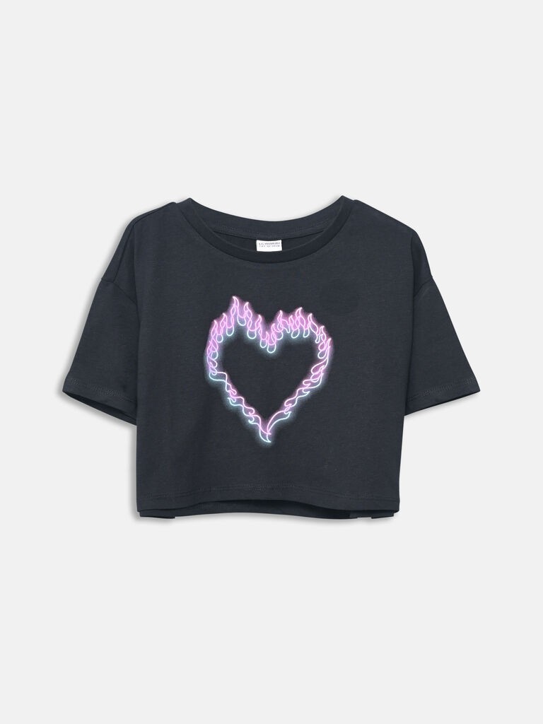 LC Waikiki Majica za devojčice, S56472Z4-CVL,Crna