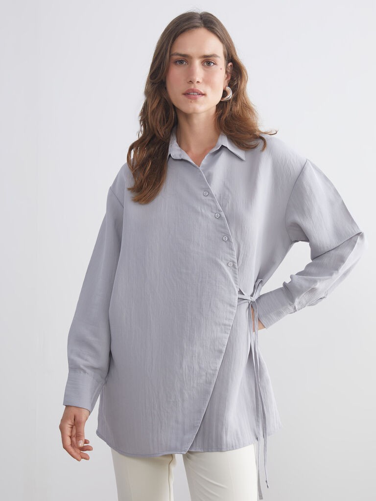 LC Waikiki Ženska košulja S5RM29Z8-13E, Siva