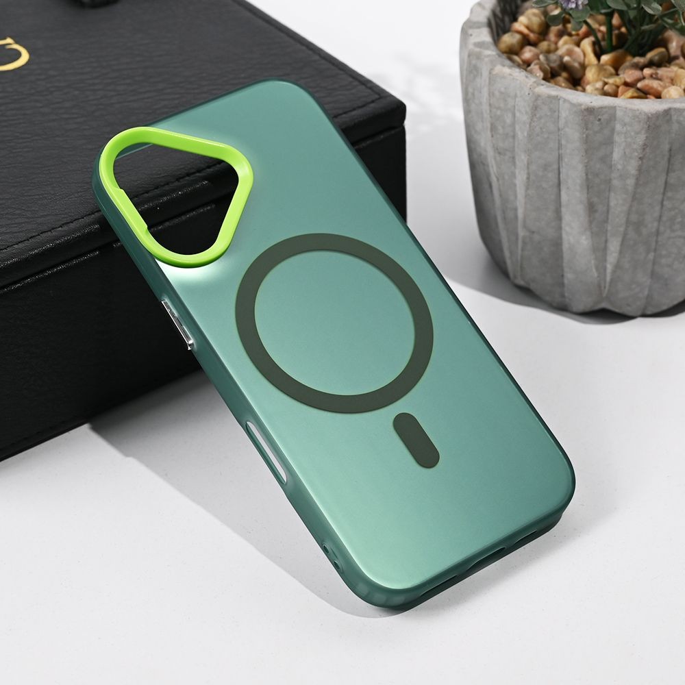 Maska za iPhone 17 6.3 Magsafe Clear, Zelena