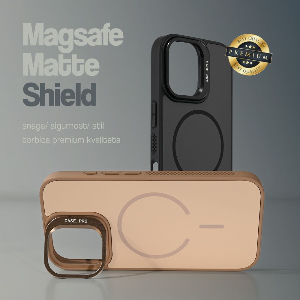 Maska za iPhone 17 6.3 Magsafe Matte Shield, Braon