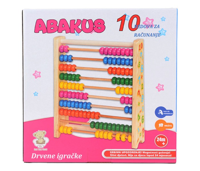 BBO Računaljka - Edukativna drvena igračka za decu, 24m+