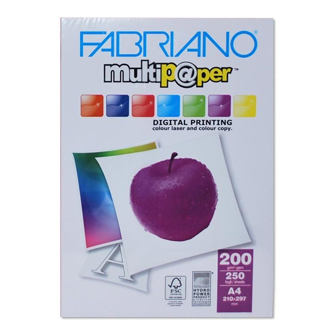 Papir A4 200g Fabriano 250l