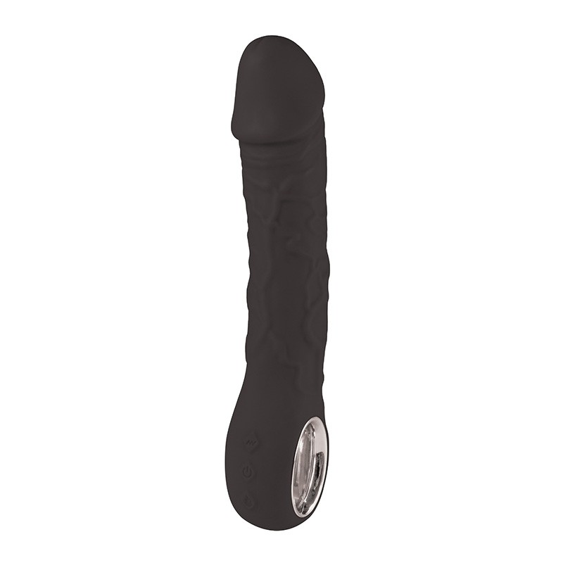 Fantasy Vibrator Prometheus, Silikonski, 22cm, Crni