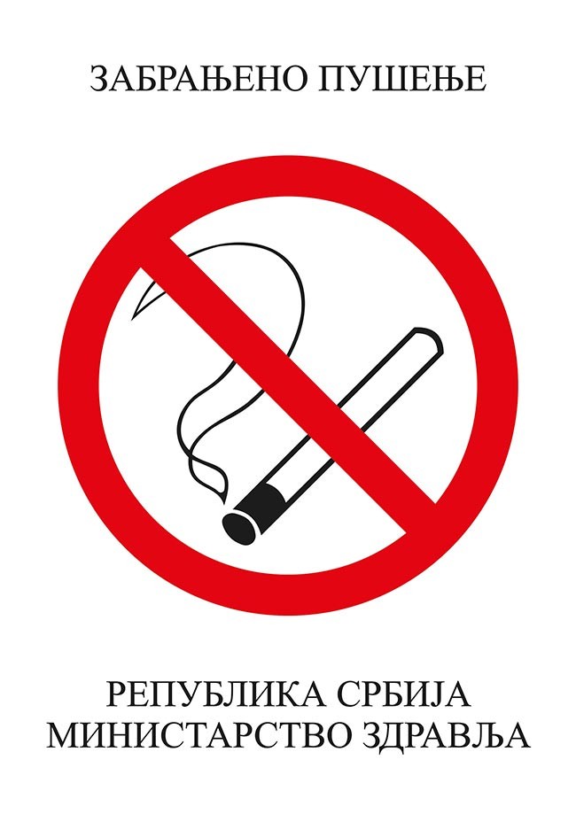 Nalepnica Zabranjeno pušenje A7