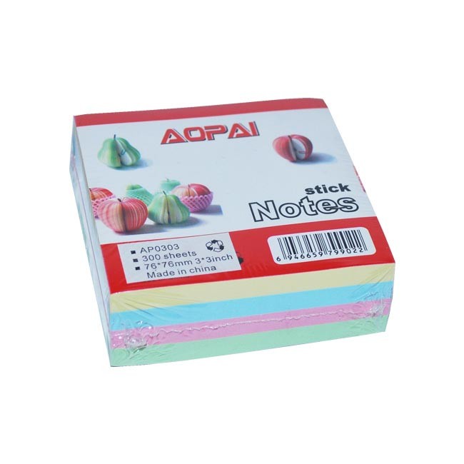 Samolepljivi papirići, 300 listova, Miks 4 boje