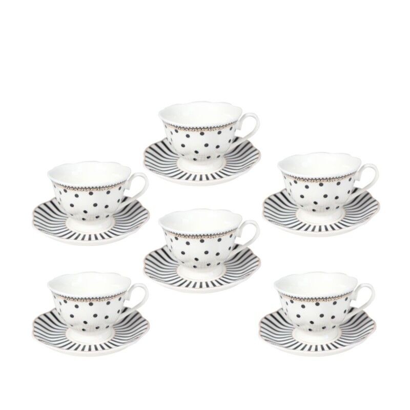 Sigma porcelanski set za kafu 6/1 (tuf/crna) JH-COF6-6269