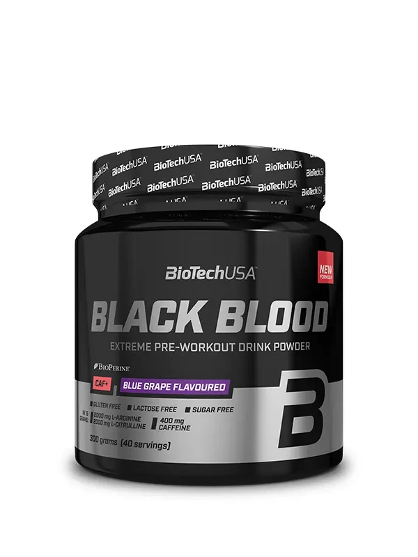 Biotechusa Pre-workout Black Blood Shot, Plavo grožđe, 300g