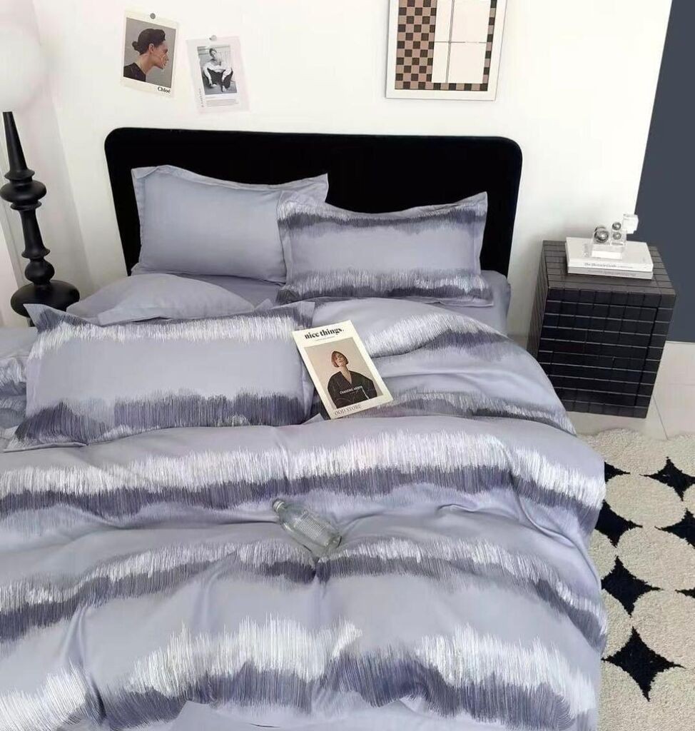 Minnah Dream Set posteljine Orchidee, 160x220cm, Sivi