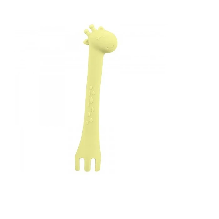 Kikka Boo Silikonska kašičica Giraffe KKB40083, Žuta